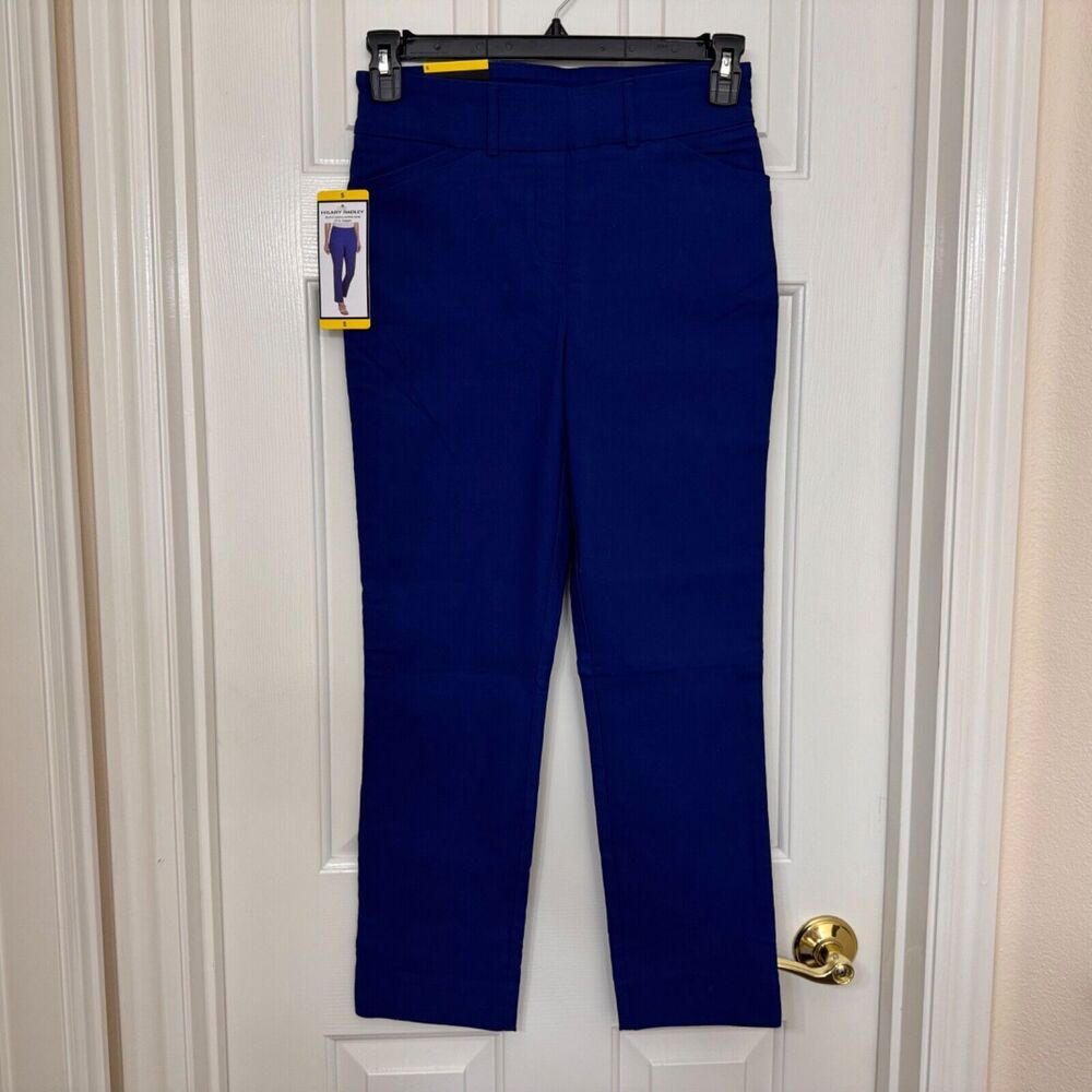 Hilary Radley Women Mid-Rise Stretch Pull-On Ankle Pant Sz S Mazarine Blue NWT